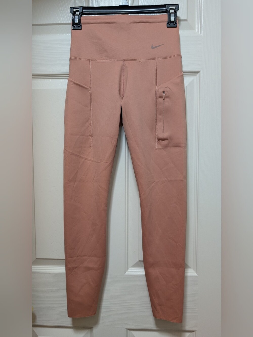 NWT Nike Go Firm High-Waist Pocket 7/8 Leggings Crop Size Small S Red Pink